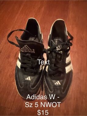 adidas Black Sneakers with White Stripes